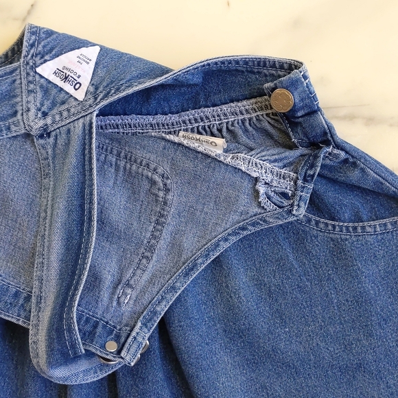 NWOT. OshKosh B'Gosh 100% Cotton Denim Overall Skirt with three pockets. - Picture 6 of 6